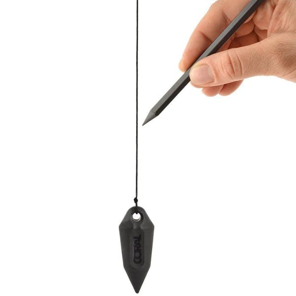 Coral tools - 69300 - Coral Essentials Plumb Bob i lätt nylon med rep för upphängning av tapeter, Svart, 20 g