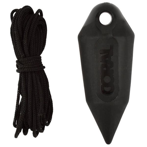 Coral tools - 69300 - Coral Essentials Plumb Bob i lätt nylon med rep för upphängning av tapeter, Svart, 20 g