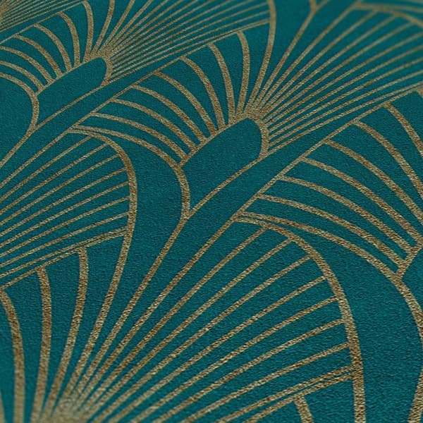 A.S. Creation New Walls 374275 non-woven tapet vintage 0.53 m x 10.05 m grön