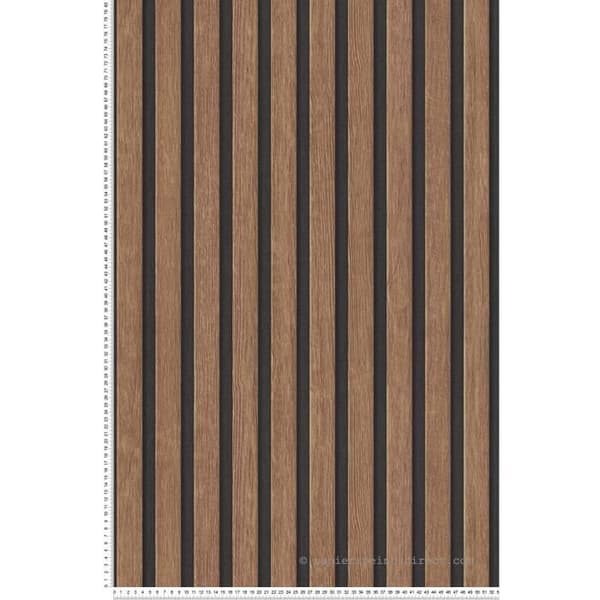 Non-woven vinyl wallpaper Pintwalls 2 - A.S. CREATION - nature, wood, Scandinavian patterns - brown, black