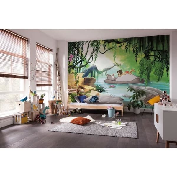 Tapeter - Disney - Djungelboken - Barnmotiv - 368cm x 254cm - Lätt att installera