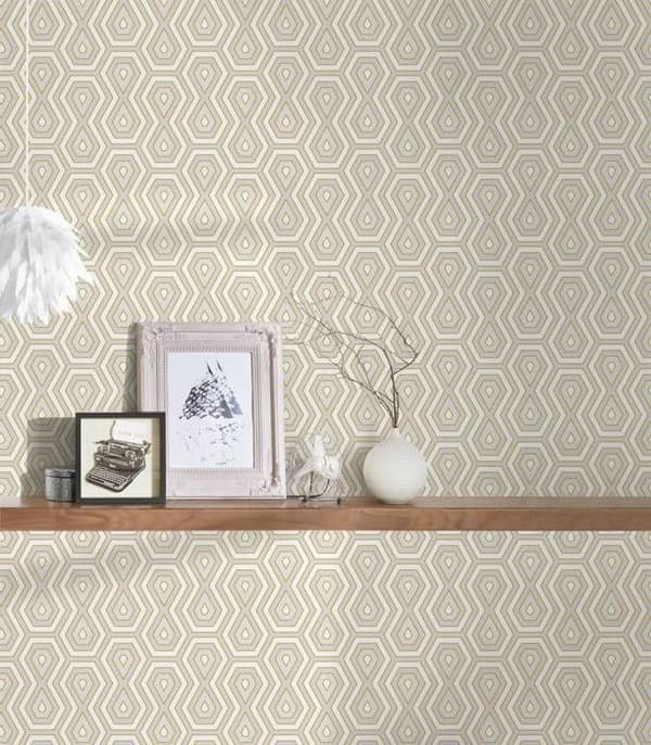 A.S. Creation 377071 Vinyltapet Vintage 0.53 m x 10.05 Guld
