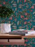 Miniatyrbild 2 av 6: A.S. Creation 377542 Non-woven tapet med blommor 0.53 m x 10.05 Blå
