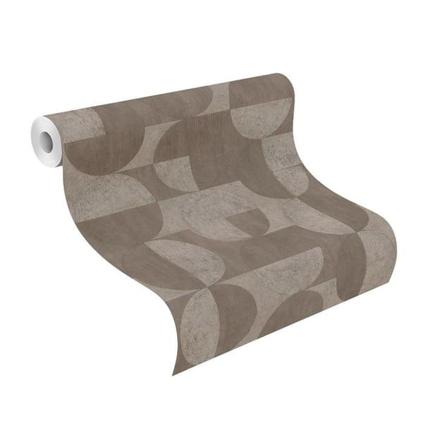 non-woven tapet 521368 retro vintage tapet 53 x 1005 cm Rasch Concrete brun