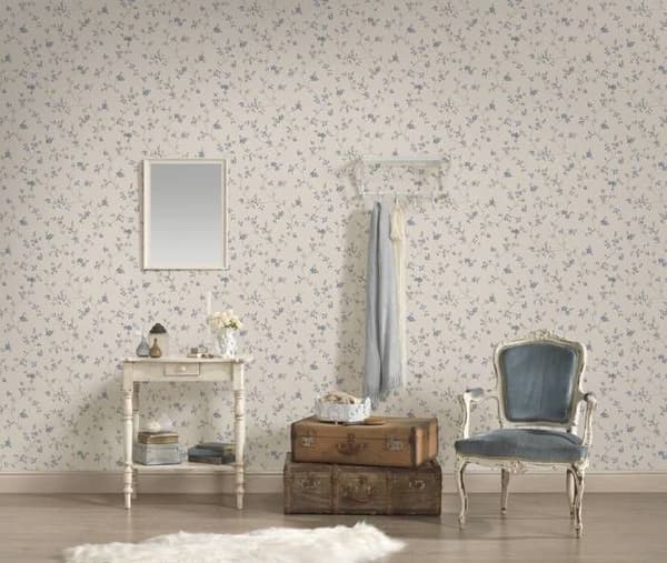 A.S. Creation Maison Charme 390713 Non-vävd tapet blommor 10.05 x 0.53 m Ecru