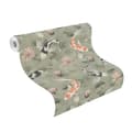 Miniatyrbild 1 av 3: non-woven tapet 409437 tapet med djur 53 x 1005 cm Rasch Kimono grön