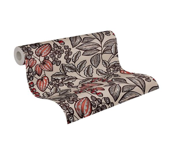 A.S. Creation 377543 Non-woven tapet med blommor 0.53 m x 10.05 Brun