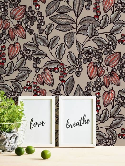 A.S. Creation 377543 Non-woven tapet med blommor 0.53 m x 10.05 Brun