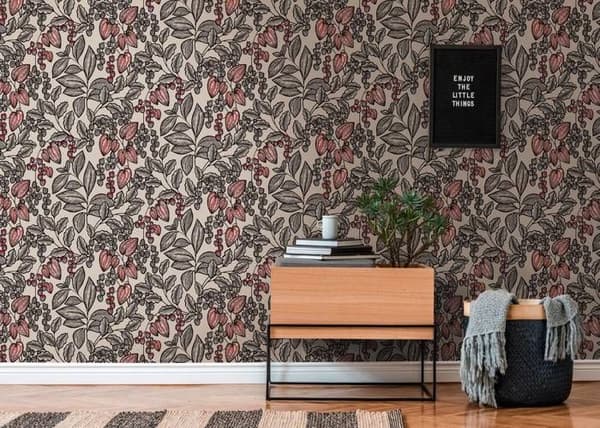 A.S. Creation 377543 Non-woven tapet med blommor 0.53 m x 10.05 Brun