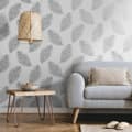 Miniatyrbild 1 av 2: DUTCH WALLCOVERINGS Tapet Fawning Feather ljusgrå