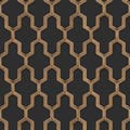 Miniatyrbild 2 av 2: DUTCH WALLCOVERINGS Tapet Geometric svart och guld