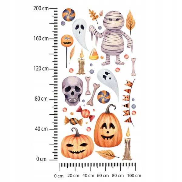 Lasten Halloween-seinätarrat 100x200cm