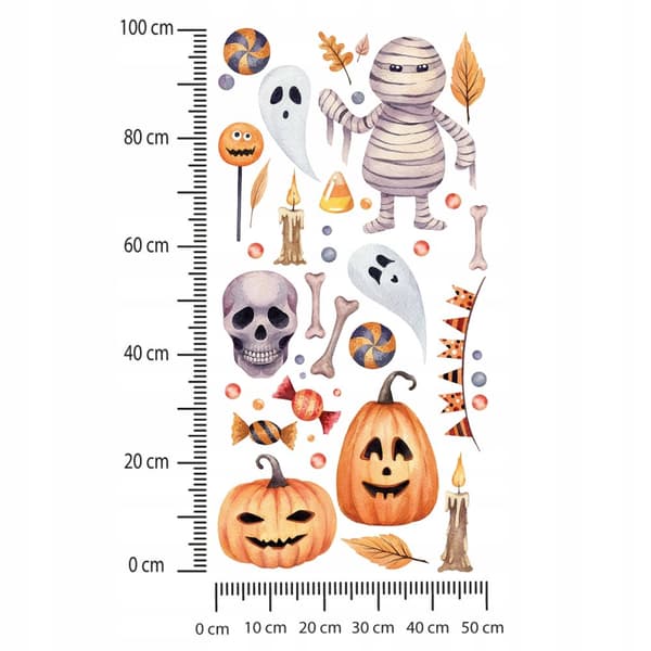 Lasten Halloween-seinätarrat 75x150cm