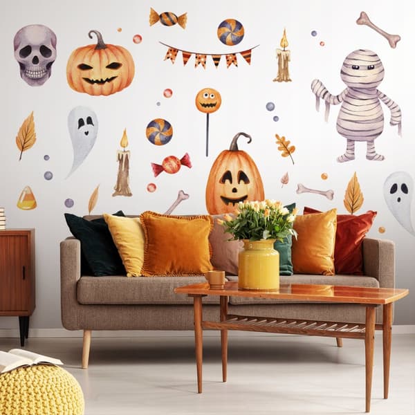 Lasten Halloween-seinätarrat 75x150cm