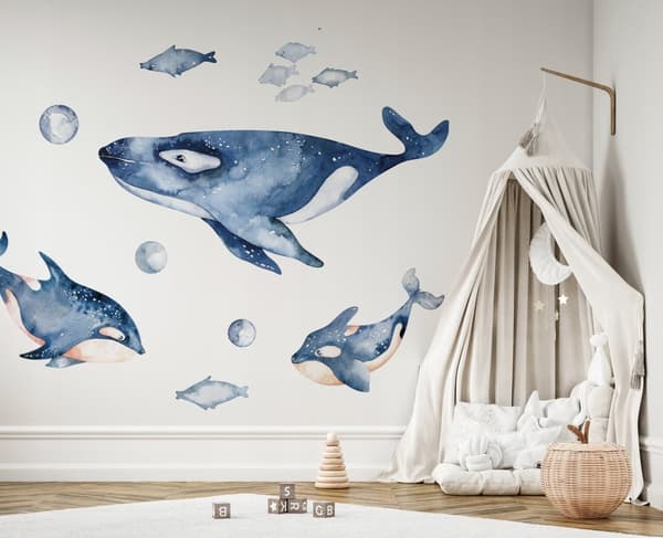 Vægklistermærker Hvaler 50x100cm