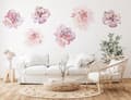 Miniatyrbillede 2 af 4: Vægklistermærker Lyserøde Blomster 50x100cm