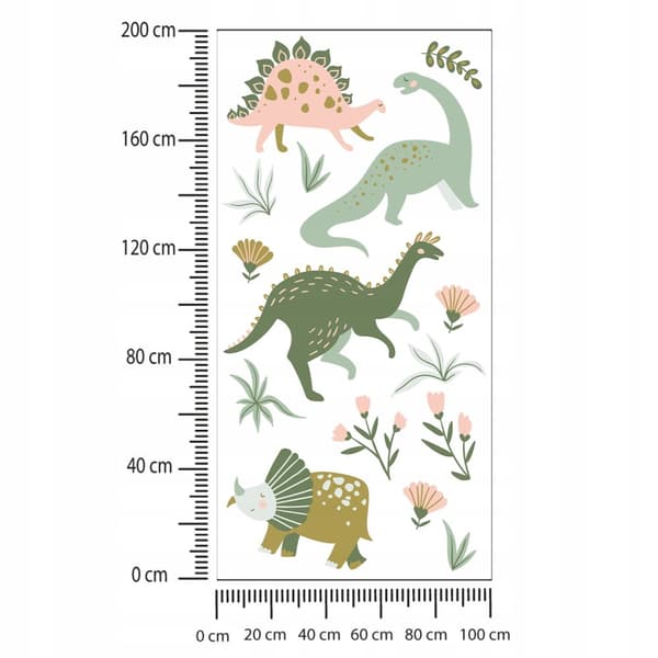 Lasten seinätarrat dinosaurukset 100x200cm