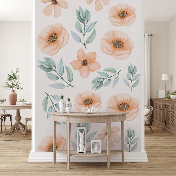 Väggklistermärken med vilda blommor 100x200cm