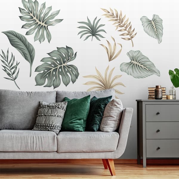 Vægklistermærker med palmeblade 50x100cm