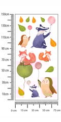 Pikkukuva 2 / 3: Lasten tarrat Eläimet ilmapalloilla 75x150cm