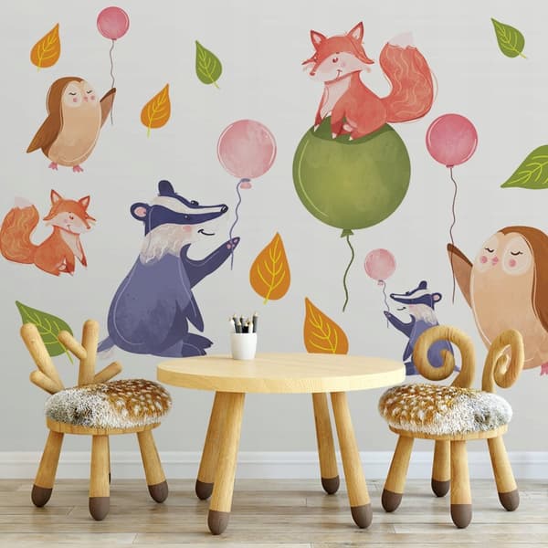 Lasten tarrat Eläimet ilmapalloilla 75x150cm