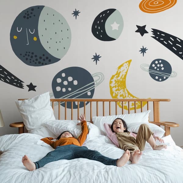 Lasten tarrat Kuu ja planeetat 50x100cm