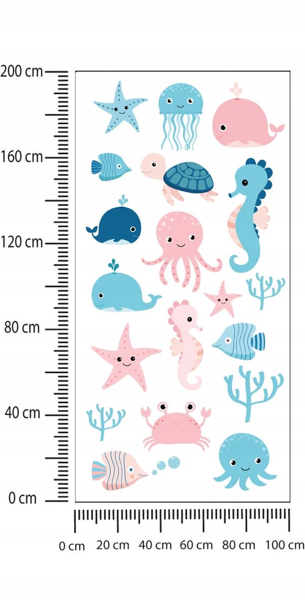 Lasten tarrat Merieläimet 100x200cm