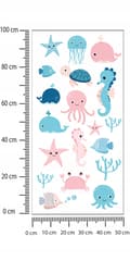 Pikkukuva 2 / 3: Lasten tarrat Merieläimet 50x100cm