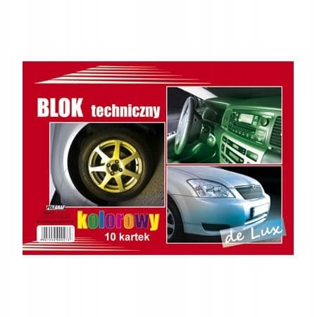 Skolteknikblock A4 10 färgade ark