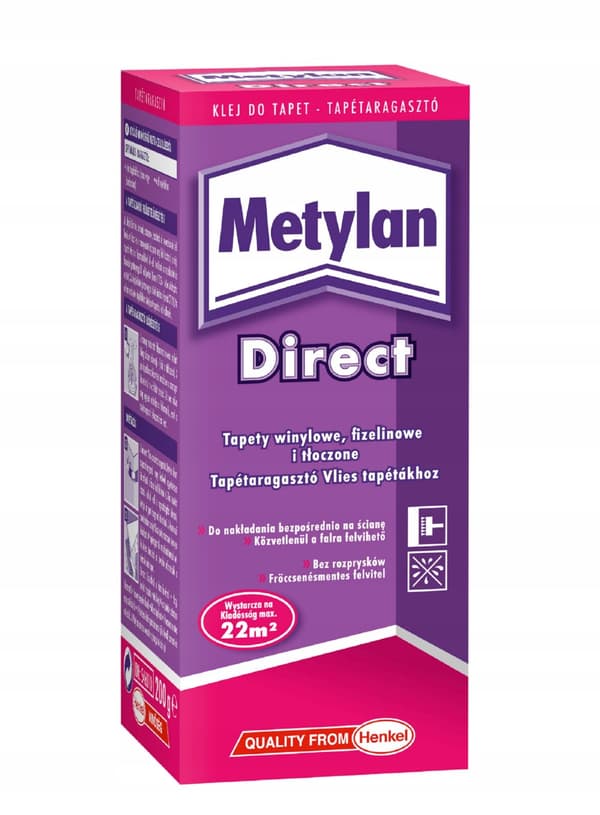 Methylan Direct 200 g vinyylitapettiliima kuitukankaalle