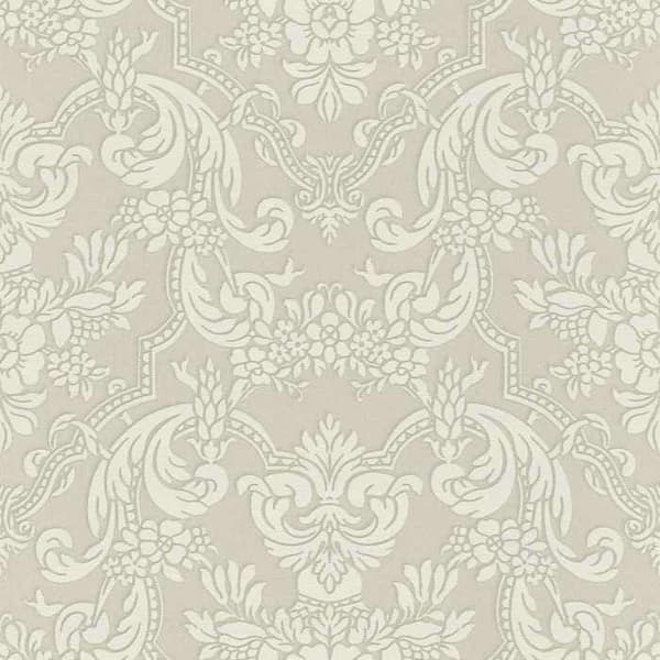 non-woven wallpaper 570625 baroque wallpaper 53 x 1005 cm Rasch Trianon XIII grå vit