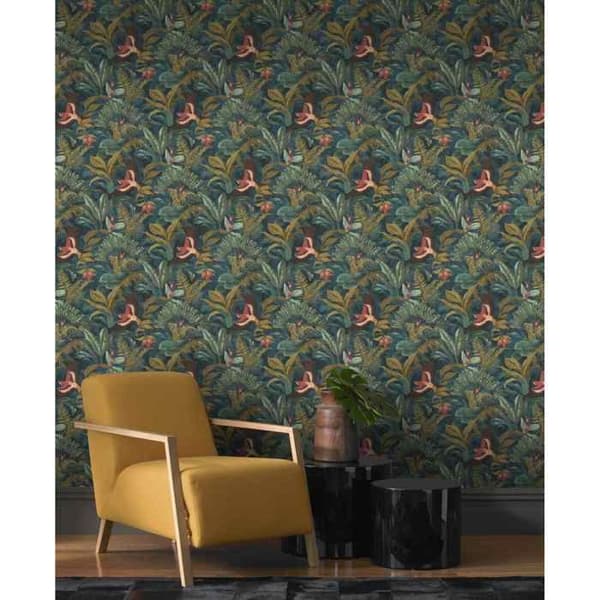 Rasch Selection 639216 Tapet non-woven Mönster & Motif 10.05 x 0.53 m Grön Röd