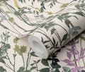 Miniatyrbild 6 av 6: Non-woven tapet 10258-05 blommigt tapet 0,53 x 10,05 m Erismann Casual Chic grön