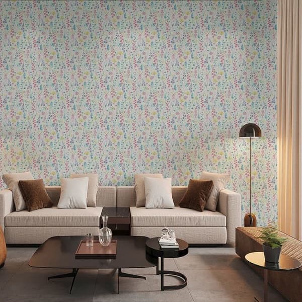 Tapet Blommor M1-No.11202 Färgad Vinyl Vit Tadessi 10.05m x 0.53 m