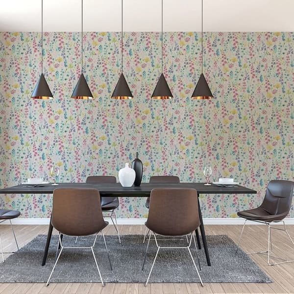 Tapet Blommor M1-No.11202 Färgad Vinyl Vit Tadessi 10.05m x 0.53 m