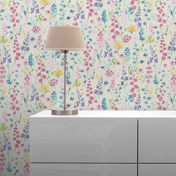 Tapet Blommor M1-No.11202 Färgad Vinyl Vit Tadessi 10.05m x 0.53 m