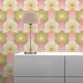 Miniatyrbild 2 av 5: Papper Tapet Lenni Blommor M1-No.10943 Non-woven Rosa Grön Tadessi 8.50 m x 0.53 m