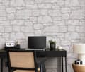 Miniatyrbild 4 av 6: vinyl expanderad 10297-14 non-woven tapet sten betong 0.53 x 10.05 m Erismann Focus crème