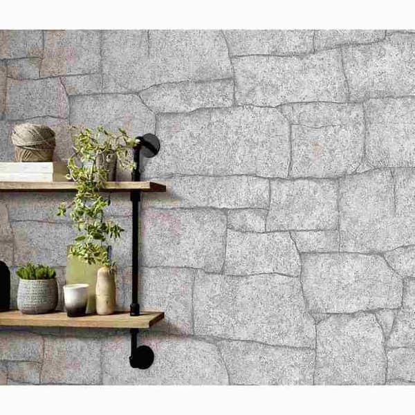 vinyl expanderad 10297-14 non-woven tapet sten betong 0.53 x 10.05 m Erismann Focus crème