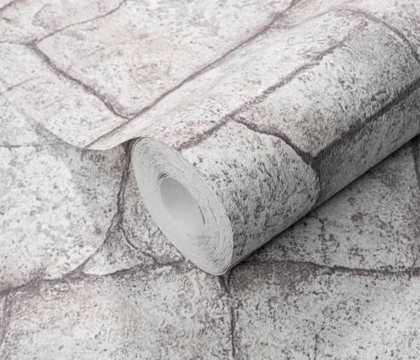 vinyl expanderad 10297-14 non-woven tapet sten betong 0.53 x 10.05 m Erismann Focus crème