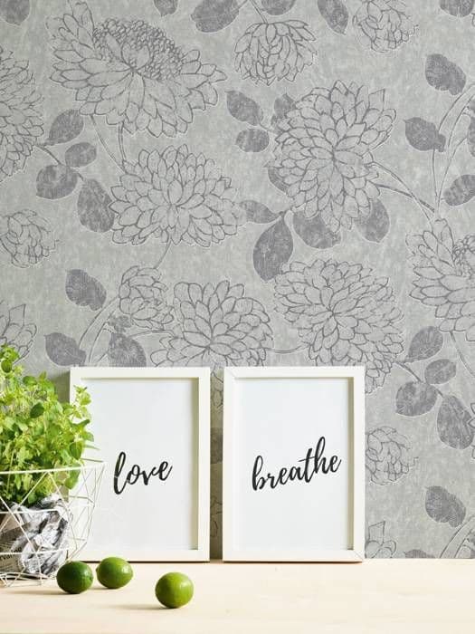 A.S. Creation Attraktiv 2 390251 Non-woven Tapet Blommor 10.05 x 0.53 m Ljusgrå