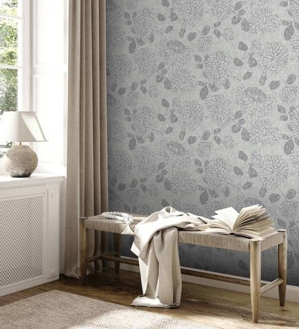 A.S. Creation Attraktiv 2 390251 Non-woven Tapet Blommor 10.05 x 0.53 m Ljusgrå