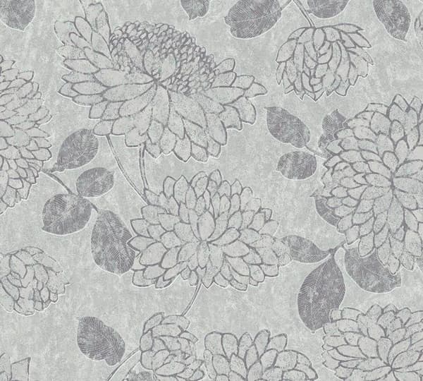 A.S. Creation Attraktiv 2 390251 Non-woven Tapet Blommor 10.05 x 0.53 m Ljusgrå