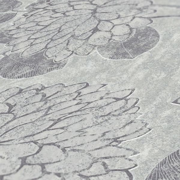 A.S. Creation Attraktiv 2 390251 Non-woven Tapet Blommor 10.05 x 0.53 m Ljusgrå
