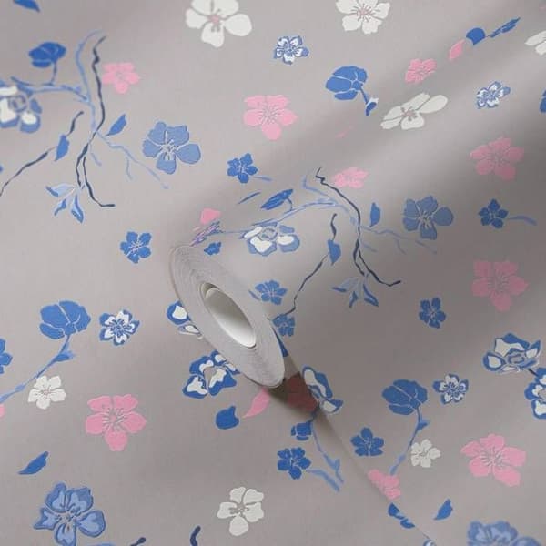 A.S. Creation Turnowsky 389074 Non-woven tapet Blommor 10.05 x 0.53 m Grå