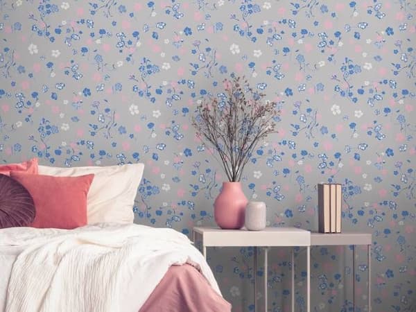 A.S. Creation Turnowsky 389074 Non-woven tapet Blommor 10.05 x 0.53 m Grå