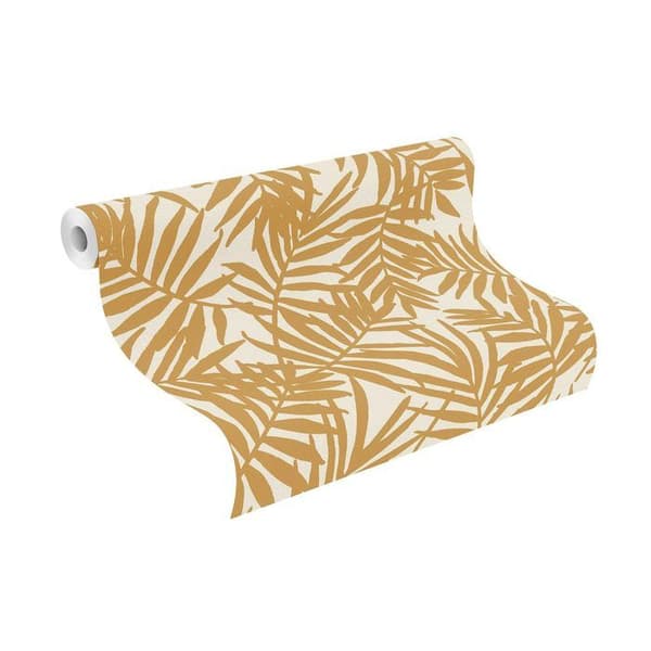 Rasch Tapet non-woven Botanisk Gul beige 10,05 m x 0,53 m Vinyl non-woven urval 460254