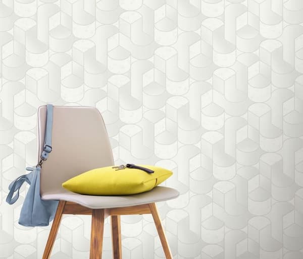 vinyl expanderat 10384-31 non-woven tapet grafisk 0.53 x 10.05 m Erismann Collage grå