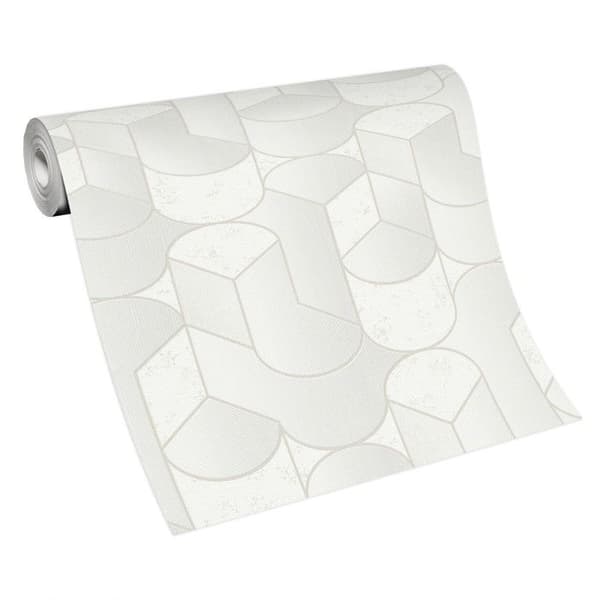 vinyl expanderat 10384-31 non-woven tapet grafisk 0.53 x 10.05 m Erismann Collage grå