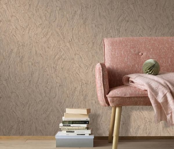 vinyl expanderad 10301-11 non-woven tapet sten betong 0.53 x 10.05 m Erismann Focus brun